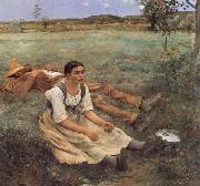 Jules Bastien-Lepage Haymaking oil painting artist